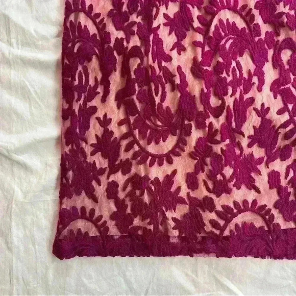 ADRIANNA PAPELL Purple Lace Overlay Dress Size 6 - Picture 3 of 8